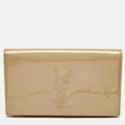 Yves Saint Laurent Beige Patent Leather Belle De Jour Clutch