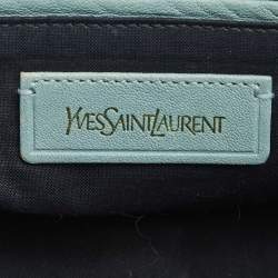 Yves Saint Laurent Light Blue Leather Medium Cabas Chyc Tote