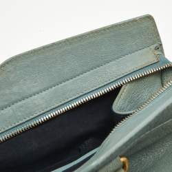 Yves Saint Laurent Light Blue Leather Medium Cabas Chyc Tote