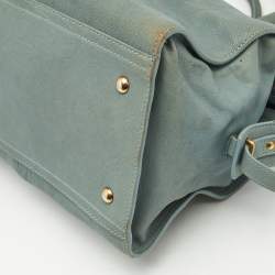 Yves Saint Laurent Light Blue Leather Medium Cabas Chyc Tote