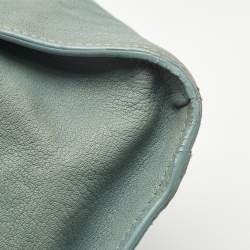 Yves Saint Laurent Light Blue Leather Medium Cabas Chyc Tote