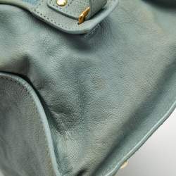 Yves Saint Laurent Light Blue Leather Medium Cabas Chyc Tote