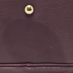 Pre Owned Yves Saint Laurent Mauve Leather Oversized Muse Bag