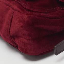 Pre Owned Yves Saint Laurent Velvet Small Parisienne Shoulder Bag