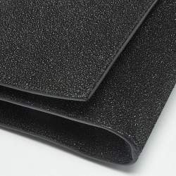 مملوكة مسبقًا Yves Saint Laurent Black Textured Coated Suede Y-Ligne Clutch