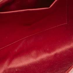 Pre Owned Yves Saint Laurent Red Leather Ligne Y Clutch