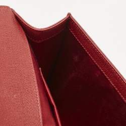 Pre Owned Yves Saint Laurent Red Leather Ligne Y Clutch