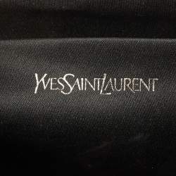 Pre Owned Yves Saint Laurent Silver Leather Belle De Jour Flap Clutch