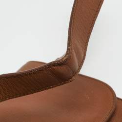 Pre Owned Yves Saint Laurent Brown Leather Large Chyc Flap Shoulder Bag