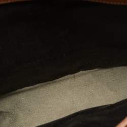 Pre Owned Yves Saint Laurent Brown Leather Large Chyc Flap Shoulder Bag