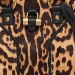 Pre Owned Yves Saint Laurent Beige/Black Calfhair and Leather Muse Bag