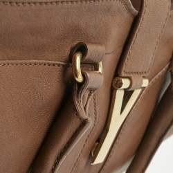 Pre Owned Yves Saint Laurent Brown Leather Medium Cabas Chyc Tote