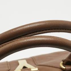 Pre Owned Yves Saint Laurent Brown Leather Medium Cabas Chyc Tote