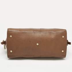 Pre Owned Yves Saint Laurent Brown Leather Medium Cabas Chyc Tote