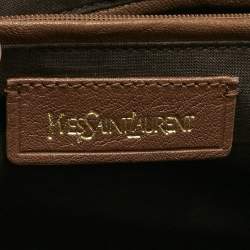 Pre Owned Yves Saint Laurent Brown Leather Medium Cabas Chyc Tote