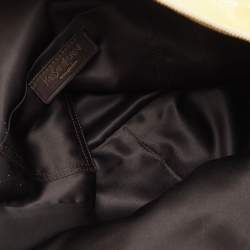 Pre Owned Yves Saint Laurent Light Yellow Patent Leather Floral Applique Downtown Tote