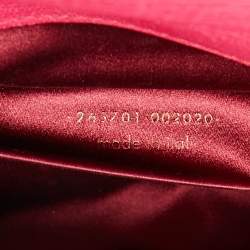 Pre Owned Yves Saint Laurent Fuchsia Leather Ligne Y Clutch