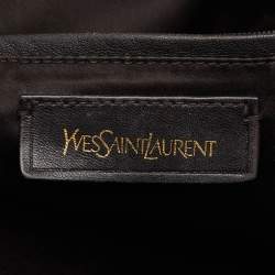 Pre Owned Yves Saint Laurent Burgundy Leather Oversized Muse Bag