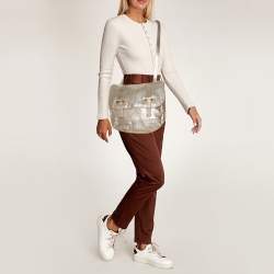 Pre Owned Yves Saint Laurent Metallic Gold Leather Besace Shoulder Bag