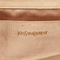 Pre Owned Yves Saint Laurent Beige Patent Leather Belle De Jour Clutch