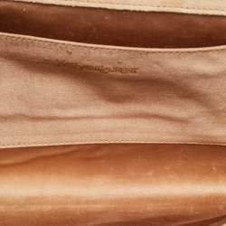 Pre Owned Yves Saint Laurent Beige Patent Leather Belle De Jour Clutch