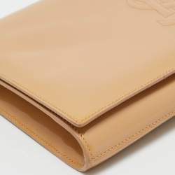 Pre Owned Yves Saint Laurent Beige Patent Leather Belle De Jour Clutch