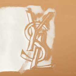 Pre Owned Yves Saint Laurent Beige Patent Leather Belle De Jour Clutch