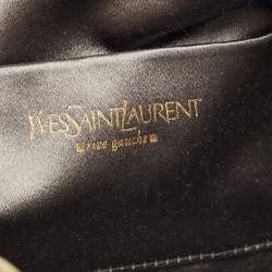 Pre Owned Yves Saint Laurent Grey Satin Mini Muse Satchel