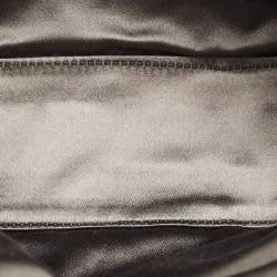 Pre Owned Yves Saint Laurent Grey Satin Mini Muse Satchel