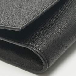 Pre Owned Yves Saint Laurent Black Leather Y-Ligne Clutch