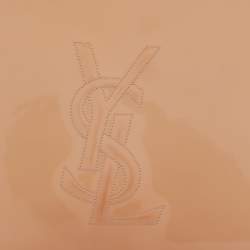 Pre Owned Yves Saint Laurent Beige Patent Leather Belle De Jour Flap Clutch