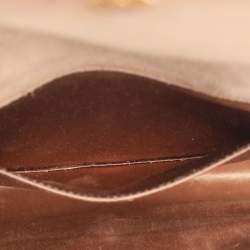 Pre Owned Yves Saint Laurent Beige Patent Leather Belle De Jour Flap Clutch
