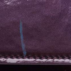 Pre Owned Yves Saint Laurent Purple Patent Leather Belle De Jour Flap Clutch