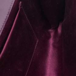 Pre Owned Yves Saint Laurent Purple Patent Leather Belle De Jour Flap Clutch