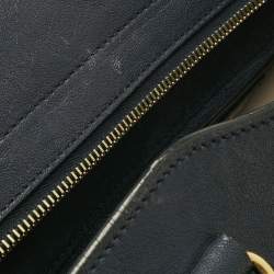 Pre Owned Yves Saint Laurent Navy Blue Leather Large Cabas Chyc Tote