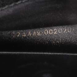 Pre Owned Yves Saint Laurent Black Textured Leather Y Line Clutch