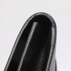 Pre Owned Yves Saint Laurent Black Textured Leather Y Line Clutch