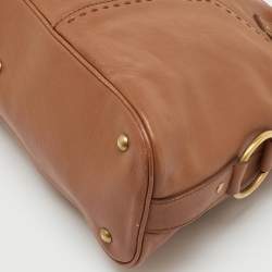 Pre Owned Yves Saint Laurent Brown Leather Large Muse Bag