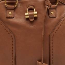 Pre Owned Yves Saint Laurent Brown Leather Large Muse Bag