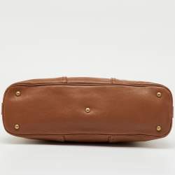 Pre Owned Yves Saint Laurent Brown Leather Large Muse Bag