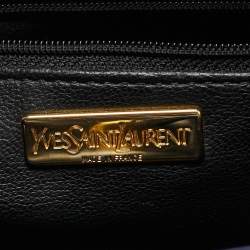 Pre Owned Yves Saint Laurent Purple Leather Vintage Drawstring Bucket Bag