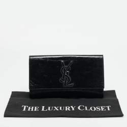 Pre Owned Yves Saint Laurent Belle De Jour Black Patent Leather Clutch