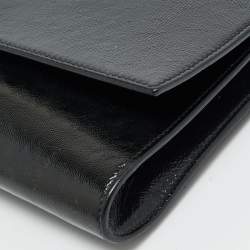 Pre Owned Yves Saint Laurent Belle De Jour Black Patent Leather Clutch