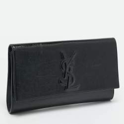 Pre Owned Yves Saint Laurent Belle De Jour Black Patent Leather Clutch