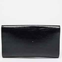 Pre Owned Yves Saint Laurent Belle De Jour Black Patent Leather Clutch