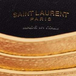 Pre Owned حافظة بطاقات إيف سان لوران جلد لامع أسود