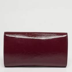 مملوكة مسبقًا حقيبة كلتش سان لوران باريس بل دو جور جلد لامع بورغندي