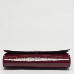 مملوكة مسبقًا حقيبة كلتش سان لوران باريس بل دو جور جلد لامع بورغندي