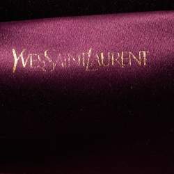 مملوكة مسبقًا حقيبة كلتش سان لوران باريس بل دو جور جلد لامع بورغندي