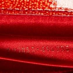 Pre Owned Yves Saint Laurent Belle De Jour Red Patent Leather Flap Clutch